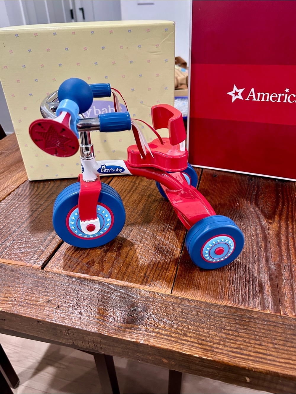 American Girl Bitty Baby Red & Blue Tricycle Toy